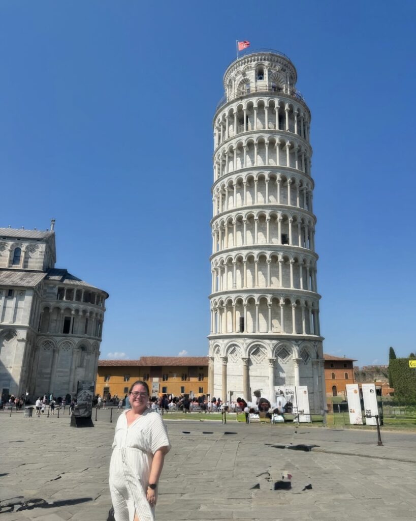 Jessica at the Leaning Tower of Pisa