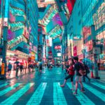 Tokyo Busy Street at Night
